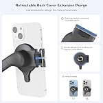OM Magnetic Mount for DJI Osmo Mobile 8/7P/7 Gimbal Stabilizer, Double-sided Magnetic Quick-Release Mount Retractable Extension for MagSafe Phone Compatible with OM Multifunctional Tracking Module