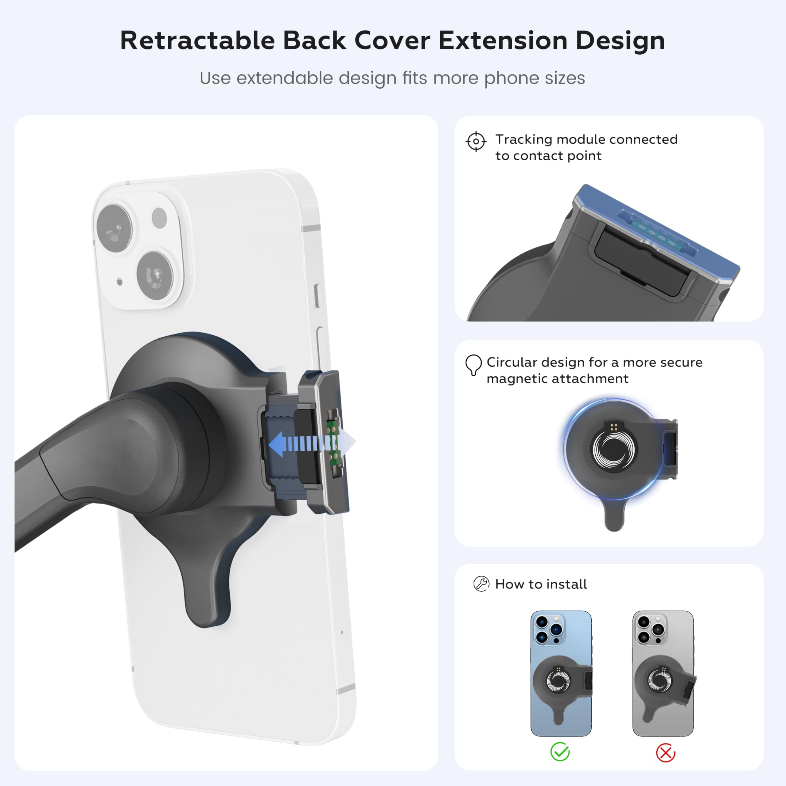 Amazon.com: OM Magnetic Mount for DJI Osmo Mobile 8/7P/7 Gimbal