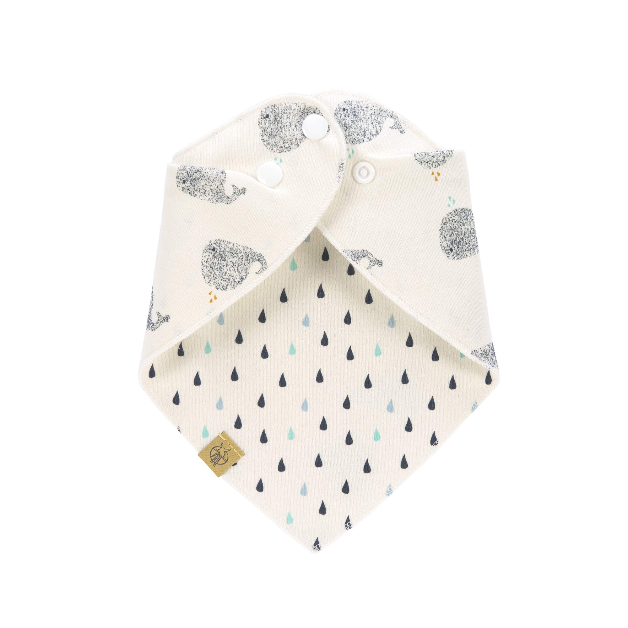 Bavaglino A Bandana Laessig In Cotone Biologico - Assorbente, Reversibile, Lavabile A 40° - Foto 4