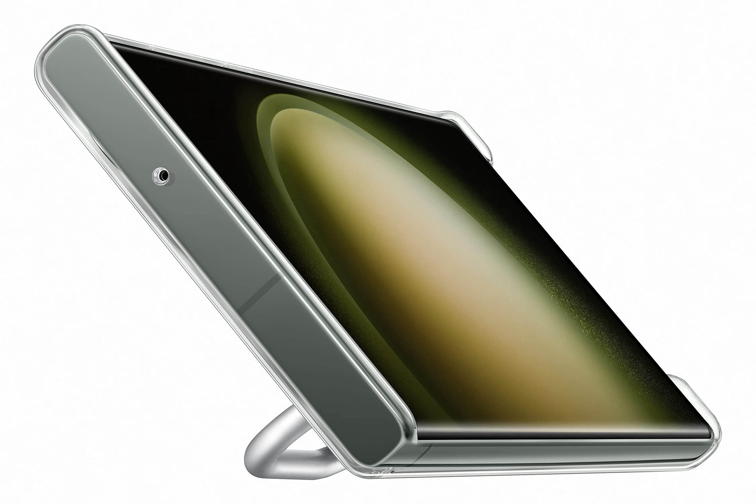 Samsung Clear Gadget Smartphone Case EF-XS918 für Galaxy S23 Ultra, Handy-Hülle, Standfuß, Durchsichtig, Kratzfest, Fingerhalterung, Ringhalter, Transparent