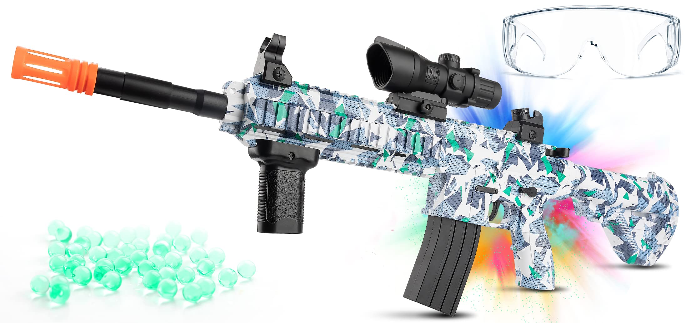 Buy Gel Ball Blaster Toy, 2 Shooting Modes Gel Gun with 20000 Gel