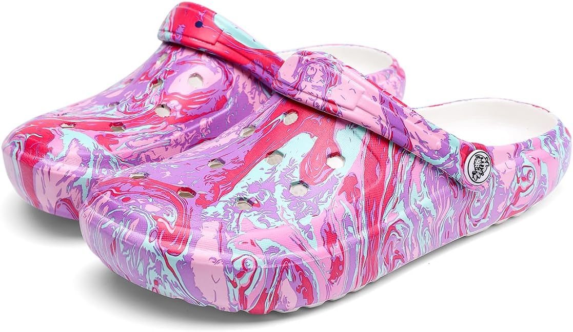 Tie-dye Women Clogs - Lightweight Slip-on Comfort