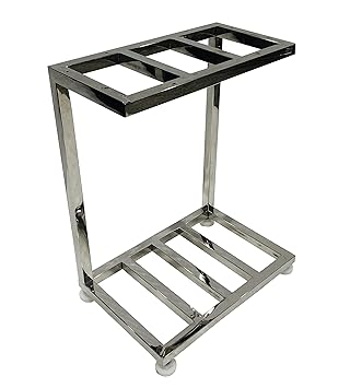 SOMRAJ Single Inverter Topless Stand for Office Home, Suitable for Every Type of Single Inverter Battery Batteries ups Made of Stainless Steel with Adjuster