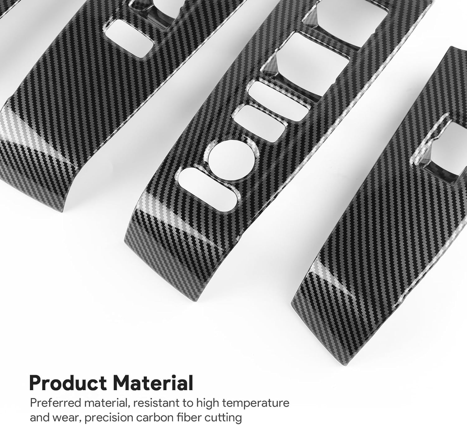 for 2023 2024 Honda Acura Integra Door Window Button Cover, ABS Carbon Fiber Style Car Center Console Deco Cover Trim, Black