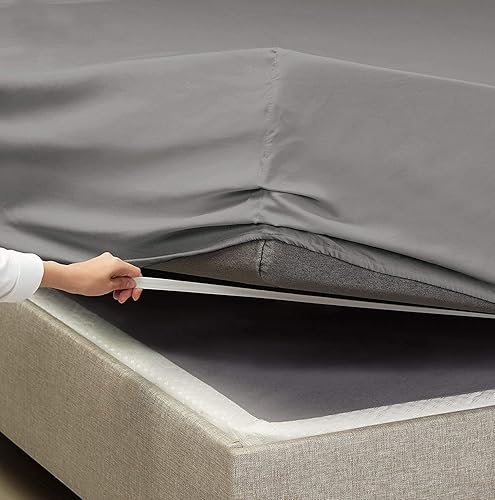 Miniatura 5 de Sábana bajera individual, sábana bajera solamente. Mantente en forma en el colchón con correas elásticas en las esquinas, bolsillo extra profundo,