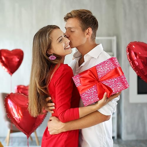 Miniatura 6 de Whaline 16 hojas de piel sintética para el día de San Valentín diseño de corazón mixto tela de cuero con purpurina gruesa para boda aniversario