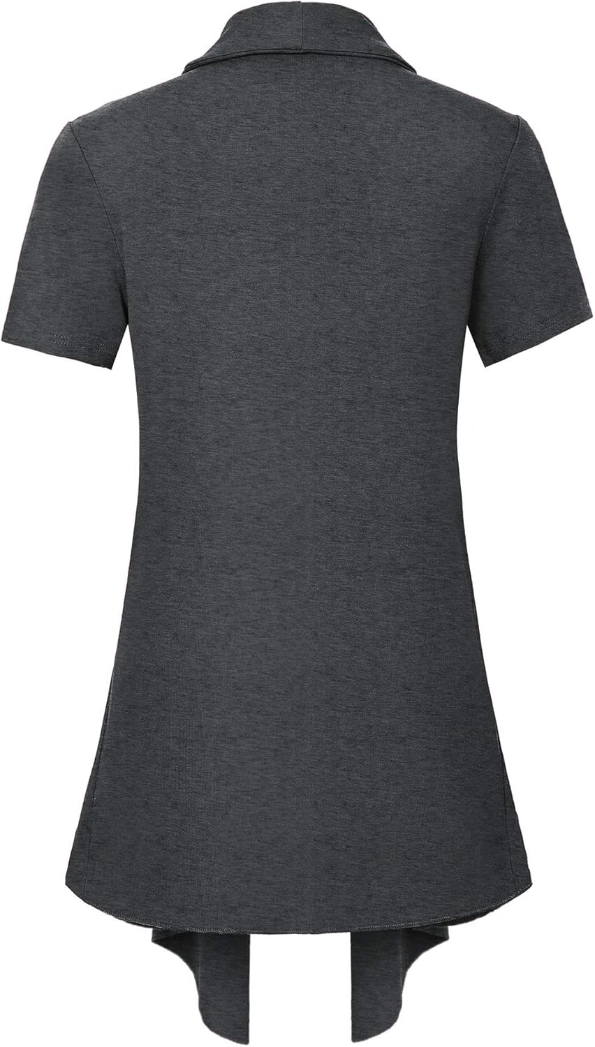 Women's Short Sleeve Draped Open Front Cardigan Lightweight Summer Vest for Women - Image 3