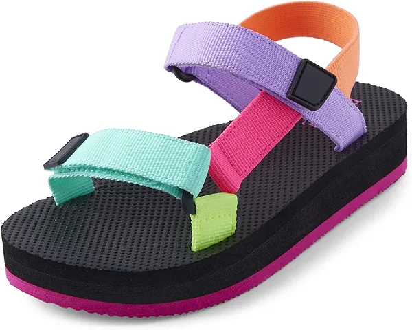 The Children's Place girls Girls Sporty Sandals With Adjustable Straps