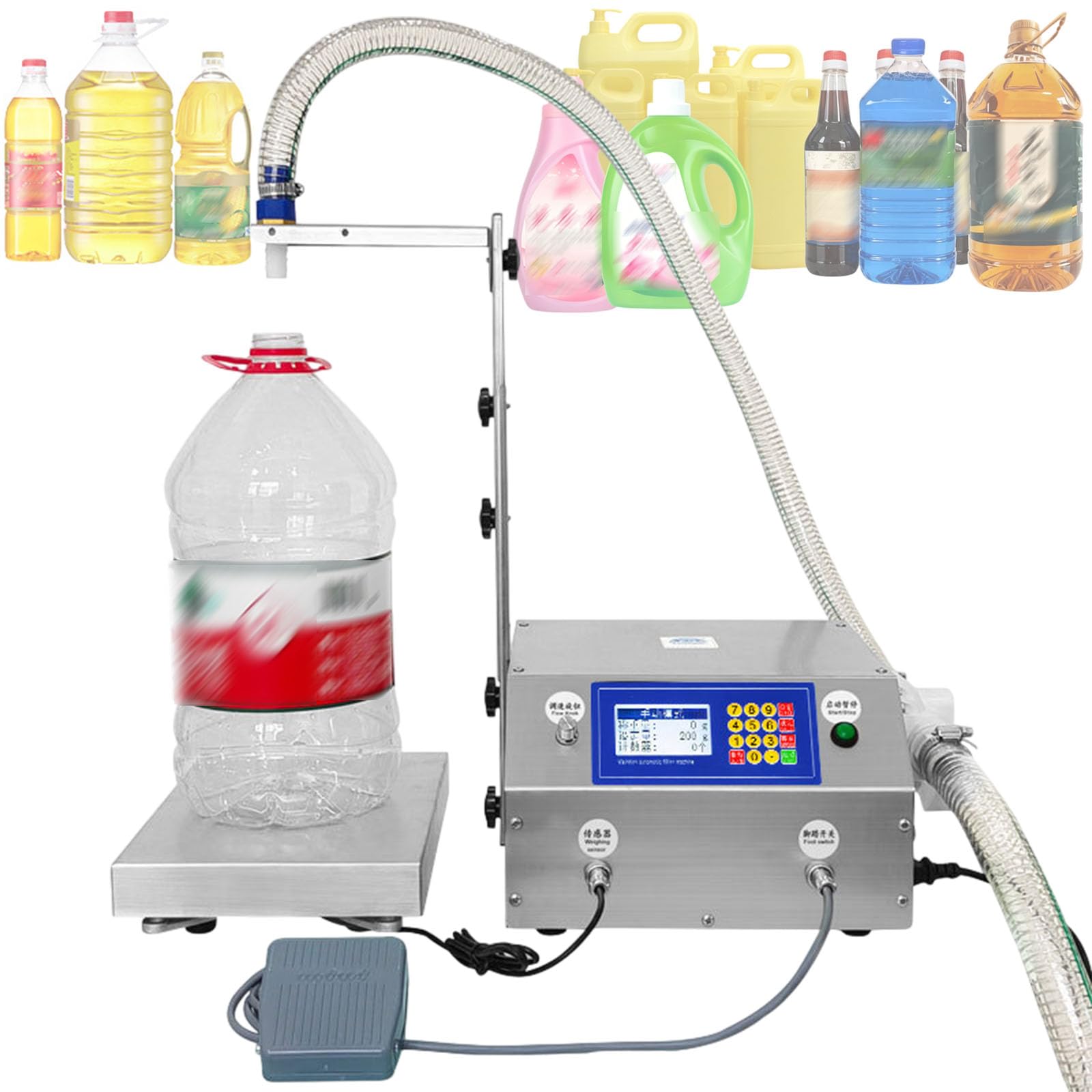 Liquid Filling Machine 50g-30kg Digital Bottle Filler For Dish Soap