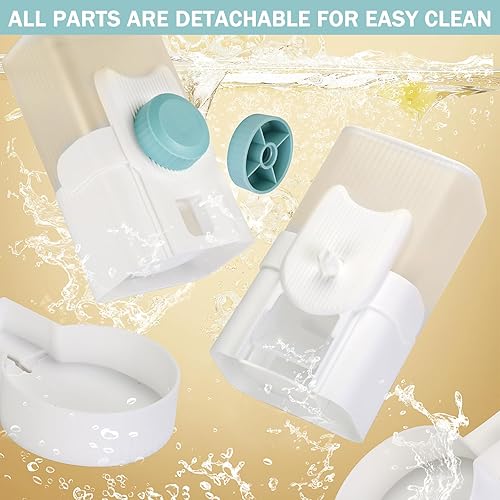 Miniatura 5 de ShineMe - Comedero automático para gatos y dispensador de agua, 35 onzas, comedero automático por gravedad para colgar alimentos y agua para