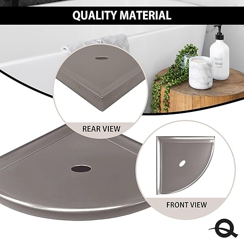 Miniatura 4 de Questech Decor - Estante esquinero de ducha, estante esquinero de ducha para paredes de ducha con azulejos, almacenamiento de baño, organizador de