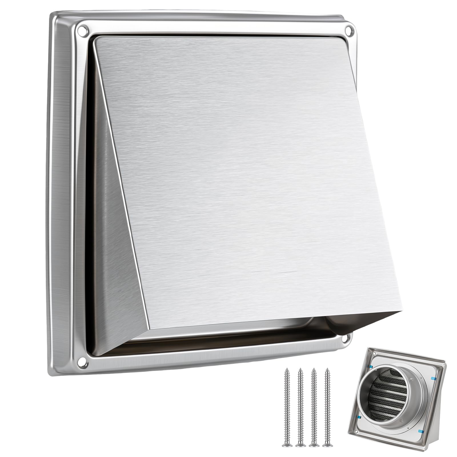 Grille d'aération 125 mm inox extérieure moustiquaire hotte évacuation