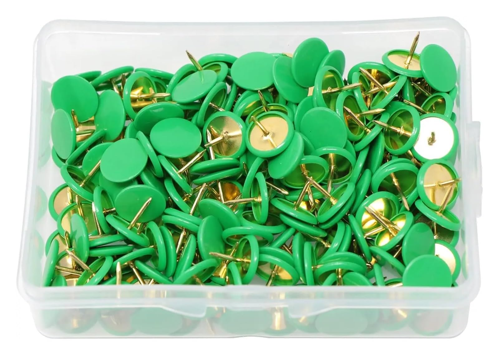 Cute Push Pins 200pcs Multicolor Plastic round Head Push Pins Thumbtacks for Home School Office Corkboard Map Pin(Green)