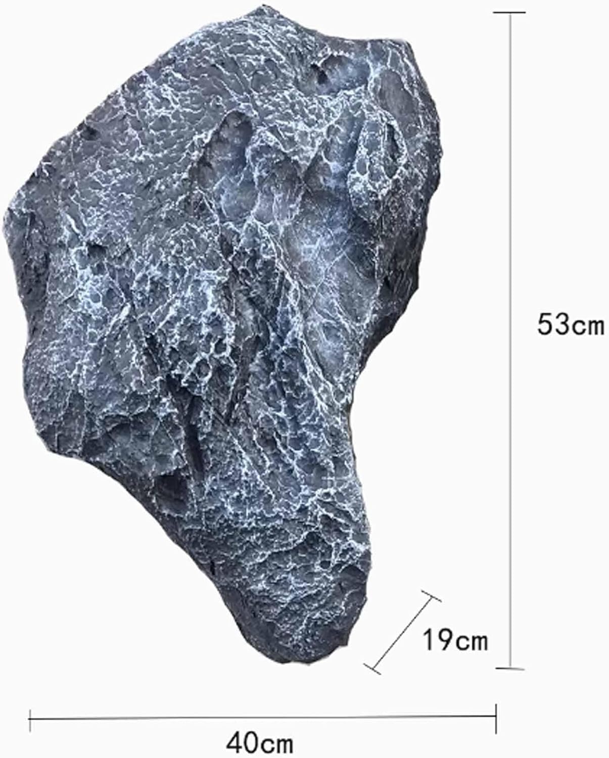 Landscape Rocks, Irregular Rock Cover for Yard, Fiberglass Solid Fake Rocks, Rocks for Plants Indoor for Aquarium Décor, Garden Photography, Pool Landscapes, Landscaping.(Size:53 * 40 * 19cm)