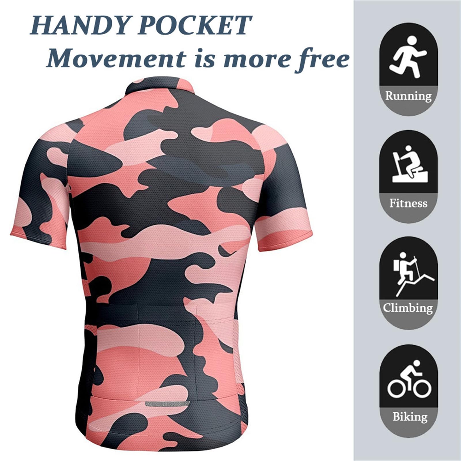 Mateju Maillots de Cyclisme Monochrome Simple, Maillot Cyclisme Homme Respirant, Tee Shirt Séchage Rapide, Manches Courtes Velo de Route avec Fermeture Éclair & 3 Poches