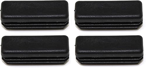 Miniatura 9 de Tapa rectangular negra de plástico de 12 x 1-12 pulgadas, tapón de acabado, tapa de extremo de tubo de tubo, universal para silla duradera (2)