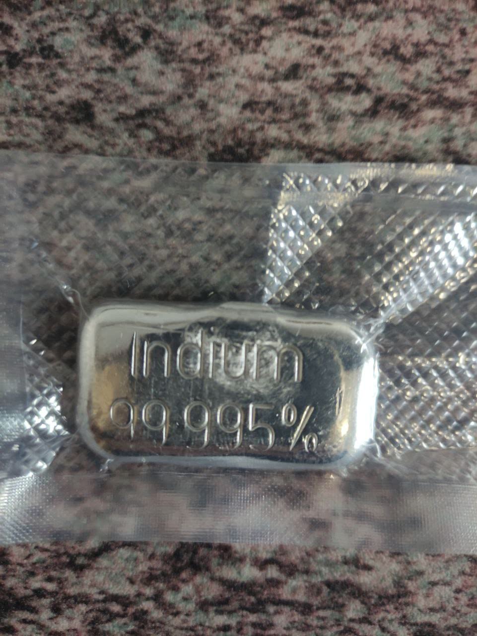 Indium 100g Barren hochreines Indium mind. 99,995% Reinheit