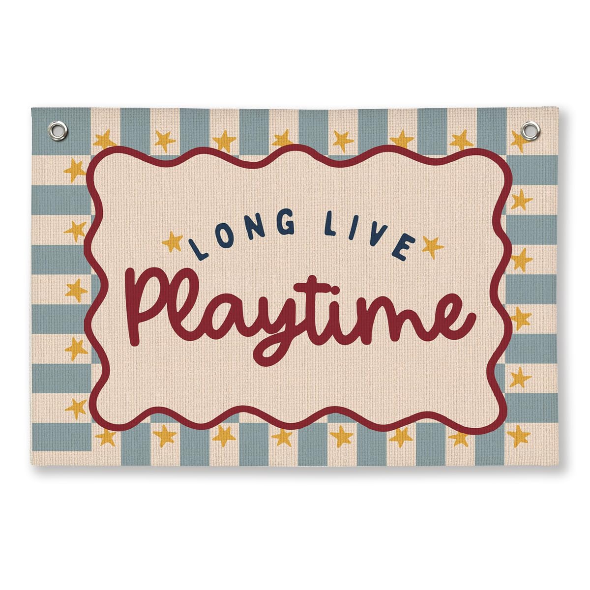 Playroom Wall Decor, Play Room Wall Decor for Nursery, Toddler Playroom Decor Hanging Linen Banner 20x30 Inch