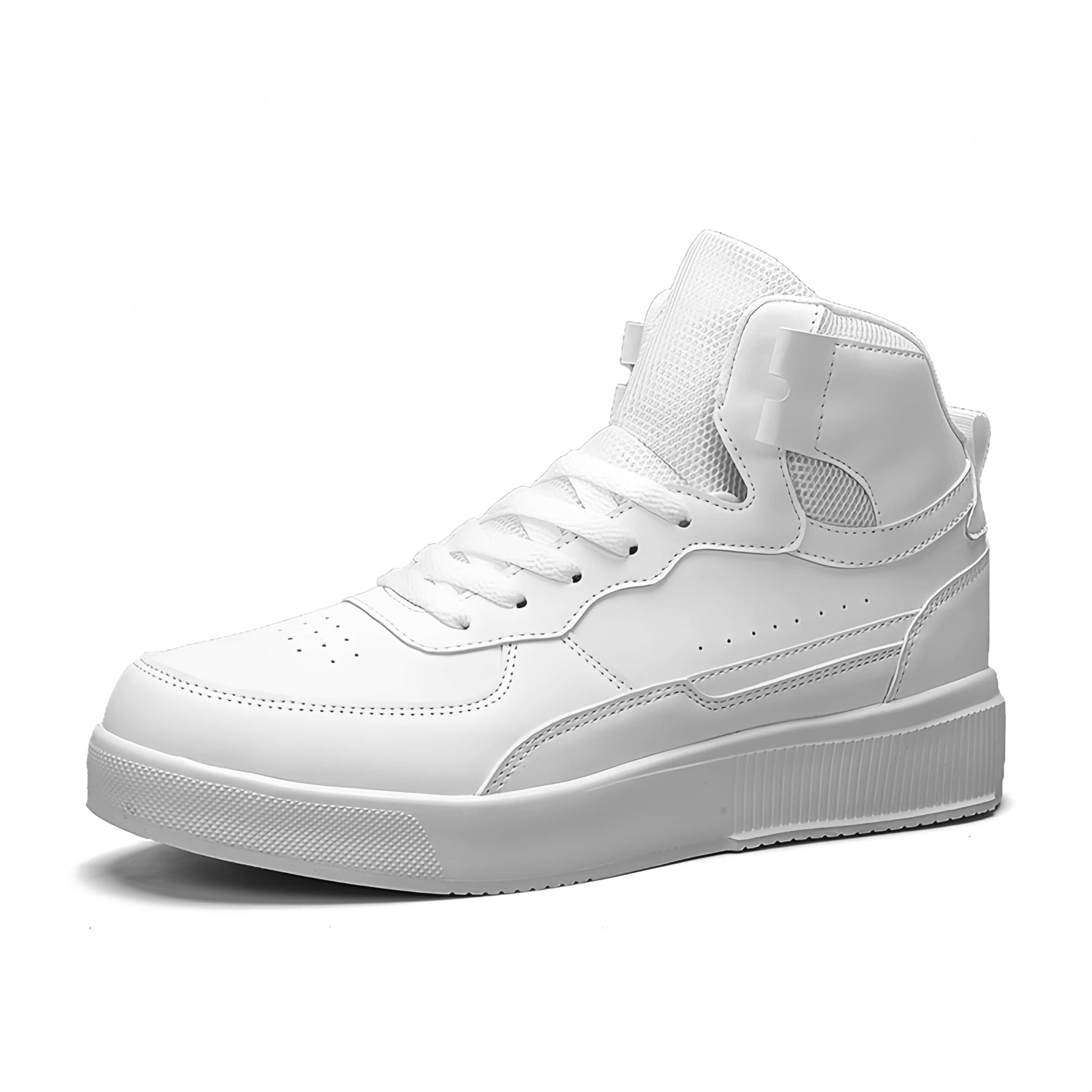 WANWEISI. Men's Fashion High Top Leather Street Sneakers Sports Casual Shoes