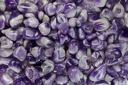 Fantasia materiales 12 Lb Tumbled Banded Amethyst AA "Grado piedras de la India Grandes 1" Bulk Natural Pulido Gemstone Suministros para Wicca de
