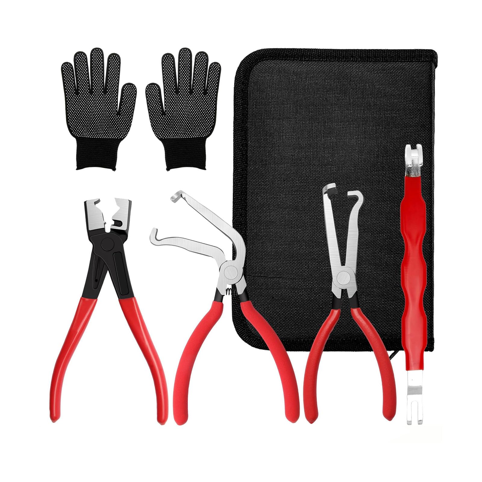 Outils électriques automobiles de déconnexion, jeu de pinces 5 pièces et gants de précision