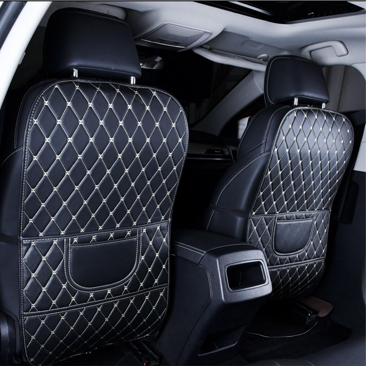 Protections de Dossier de Siège en Cuir pour Skoda Elroq 2024 2025 Premium