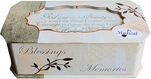 Ebros Gift Cottage Garden Blessings Memories Love Joy 'God Grant Serenity Courage And Wisdom' Rama de árbol inspiradora joyería decorativa cuerda