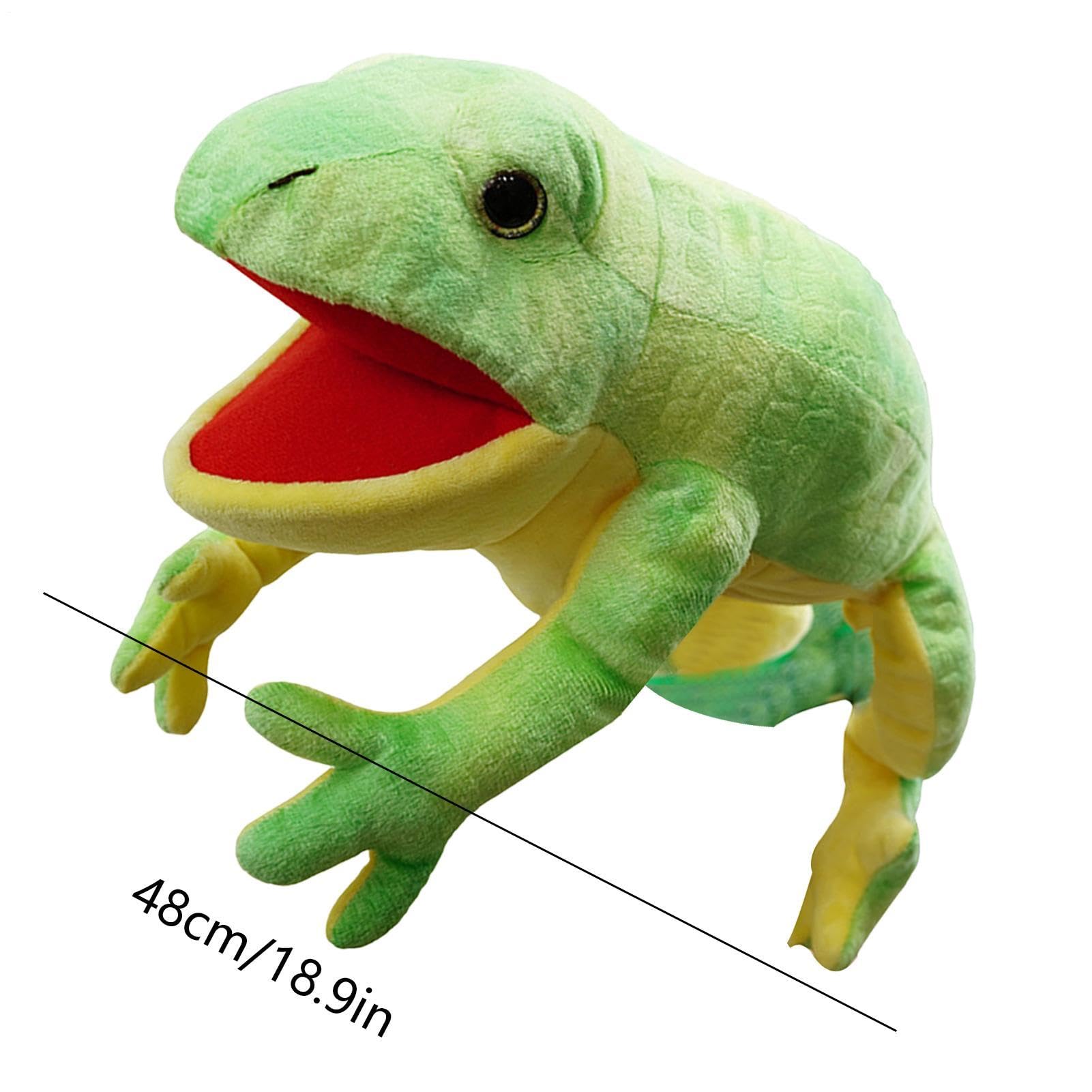 Marionetas de Mano con Móvil - Marioneta de Mano de Peluche Suave de Camaleón | Marionetas de Animales de Peluche Dulce, Regalos de Cumpleaños, Títeres de Mascotas para, Espectáculo