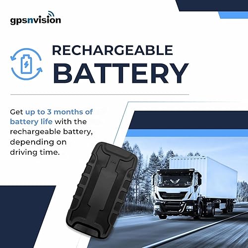 Miniatura 4 de gpsnvision - Rastreador GPS portátil en tiempo real para vehículos, dispositivo de seguimiento oculto listo para usar con batería de larga duración,