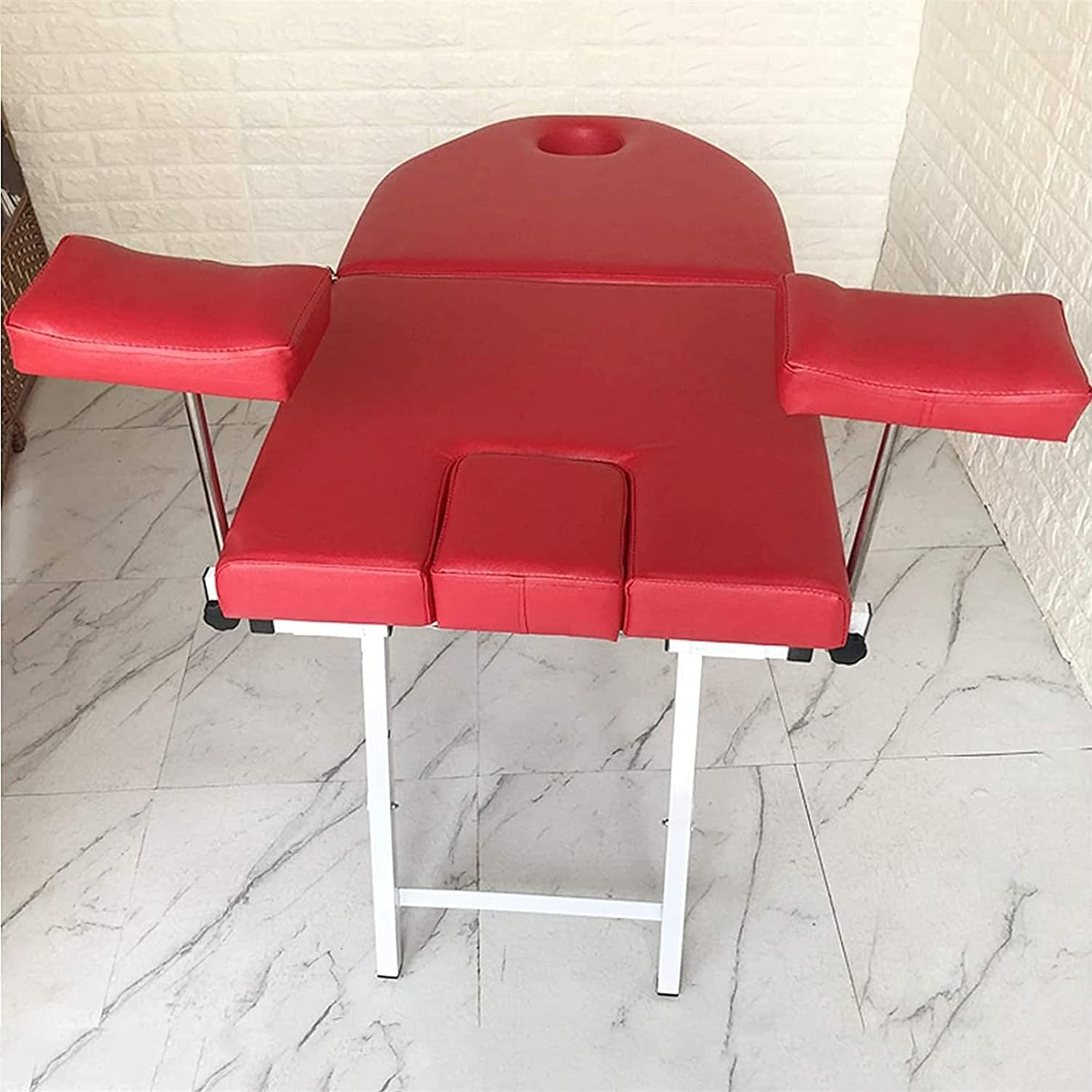 Gynäkologischer Untersuchungsstuhl, Tragbarer Klapp-Gynäkologie-Operationsbett Gynäkologische Chirurgie-Liefertisch Medizinischer privater Pflegestuhl 130x65x70cm