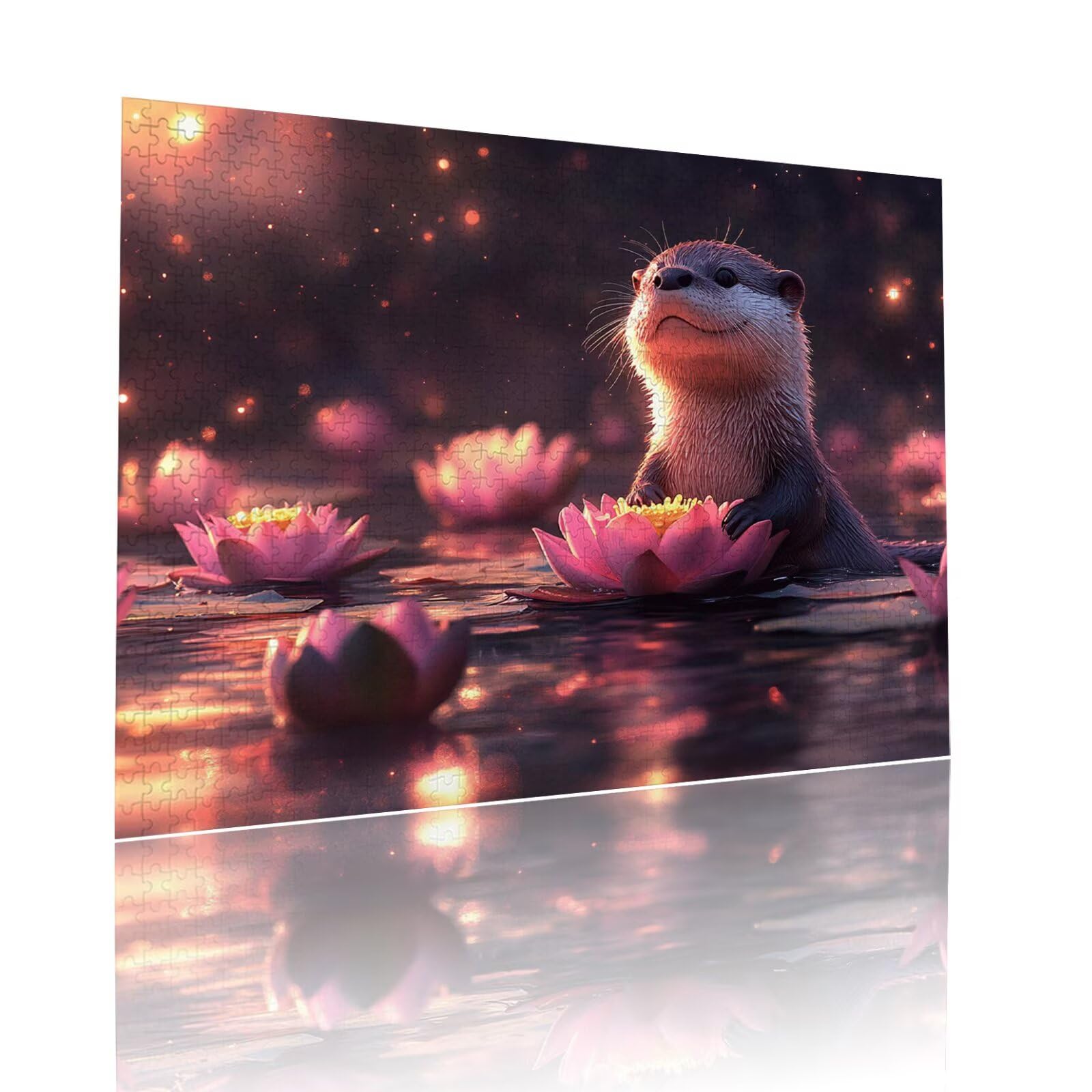 Puzzle Erwachsene 2000 Teile Otter Tier Educa Jigsaw für Kinder ab 8 Jahren Mädchen Jungen, Erwachsene Impossible Klassische Puzzles Schwer, Anspruchsvoll Spielspaß, Als Familienspiel 70x99cm t-928