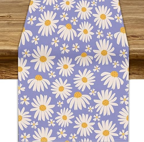 Miniatura 22 de Camino de mesa ondulado de los años 70, retro, hippie abstracto, vintage, verde, rosa, con estampado de ondas para el hogar, cocina, comedor, patio,