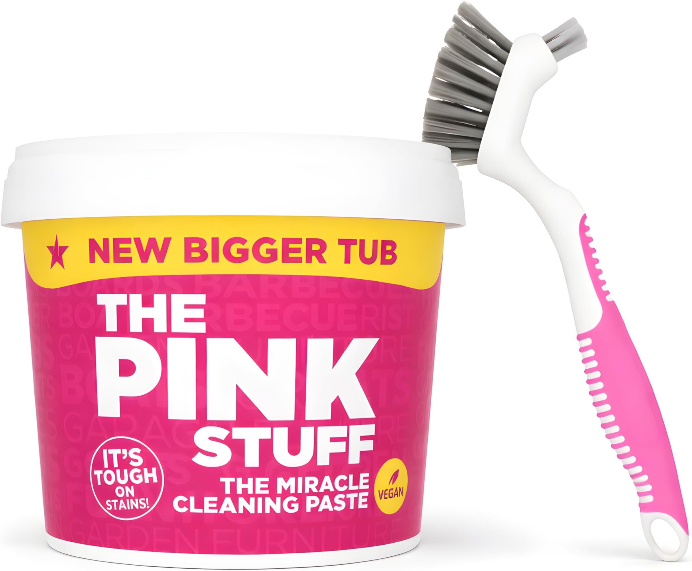 Pink Stuff Miracle Cleaning Paste 850g + TDY Scrubbing Brush Set | Tough Stain Remover for Kitchen, Bathroom & Surfaces | All-Purpose Cleaner for Tiles, Cookers, Sinks & More