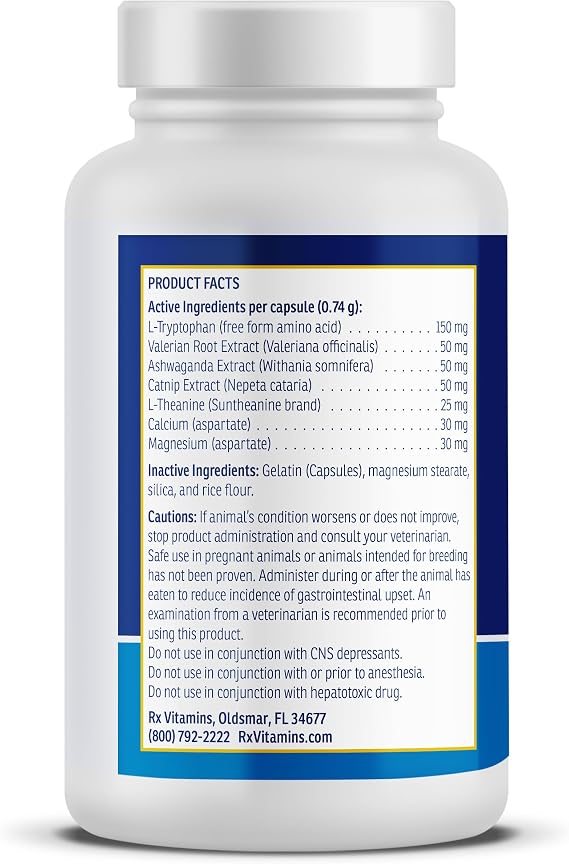 Rx Vitamins NutriCalm - Calming Care for Dogs with Ashwagandha - 50ct