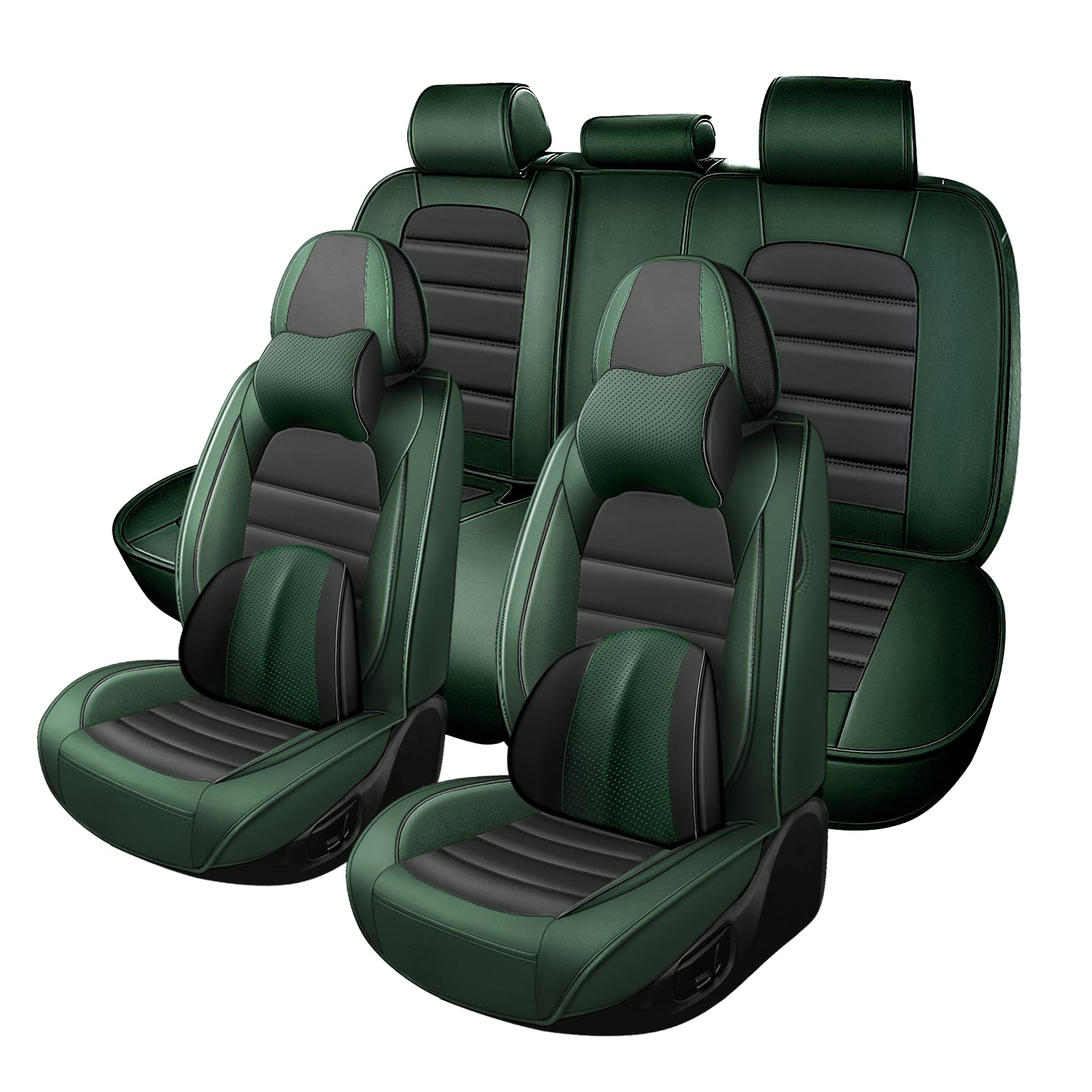 UEO ㅤ Seat Covers Fit for Toyota Tacoma 2005-2026 Waterproof Leather Seat Covers,Non-Slip Easy to Install Vehicle Cushions Cover,Seat Protectors