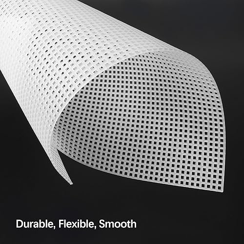 Miniatura 12 de Pllieay 5 piezas de 7 hojas de lona de malla de plástico, malla de ojos para bordado, manualidades de hilo acrílico, proyectos de punto y ganchillo