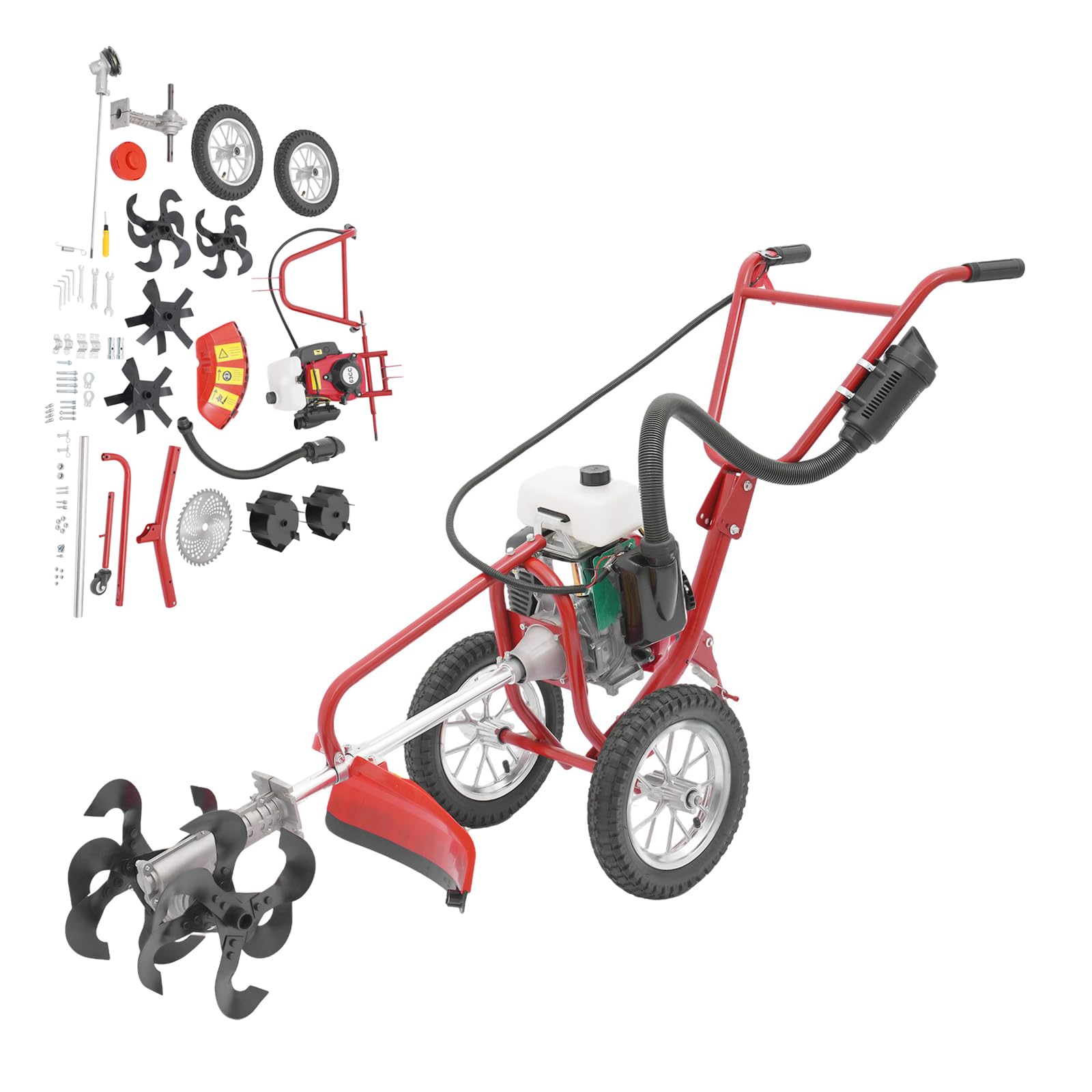 240 obr./min, czterosuwowa mini glebogryzarka, 3 w 1 63 CC glebogryzarka spalinowa 63 CC, mikrokultywator, mikroglebogryzarka 4 KM z kółkami, ręczna frezarka ogrodowa, do gospodarstw rolnych