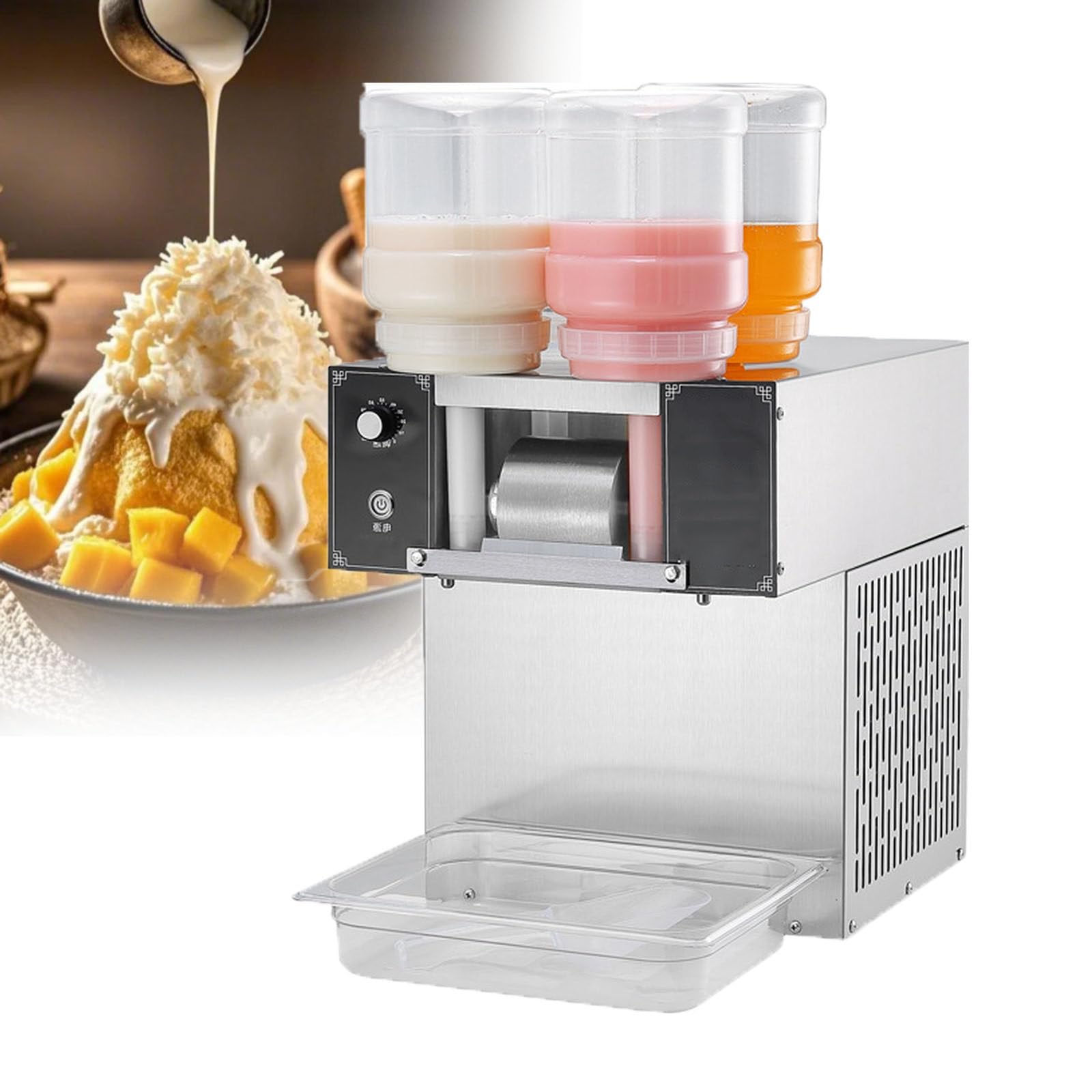 Machine à glace en forme de flocon de neige de style coréen, compresseur de rasoir à neige commercial, puissance de 800 W, idéale pour les camions alimentaires et les restaurants