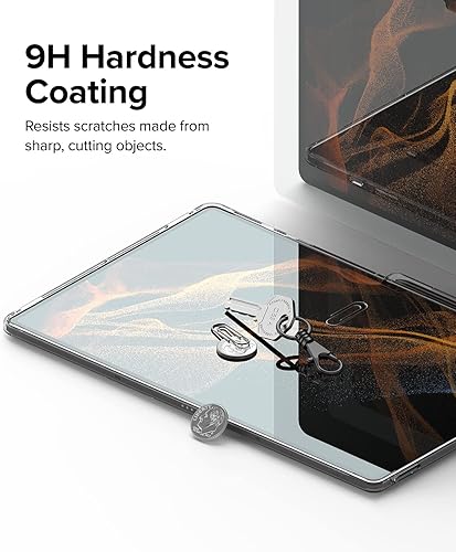 Miniatura 6 de Ringke Vidrio templado compatible con Samsung Galaxy Tab S10 Ultra / S9 Ultra / S8 Ultra Protector de pantalla, dureza 9H, cobertura inastillable