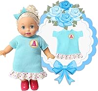 Vista 6 de NA BOBO - Juego de 6 ropa para muñecas de 12-14-16 pulgadas, ropa de muñeca de bebé, trajes de disfraces, ropa de muñeca bonita, hecha a mano