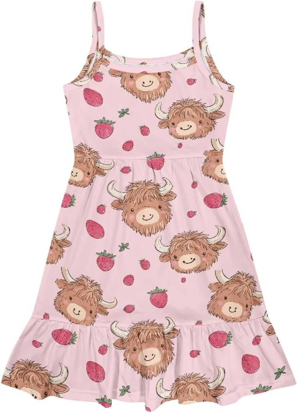 Dresses for Girls 3-14T Spaghetti Strap Midi Sundresses Summer Dress Back to School Dress