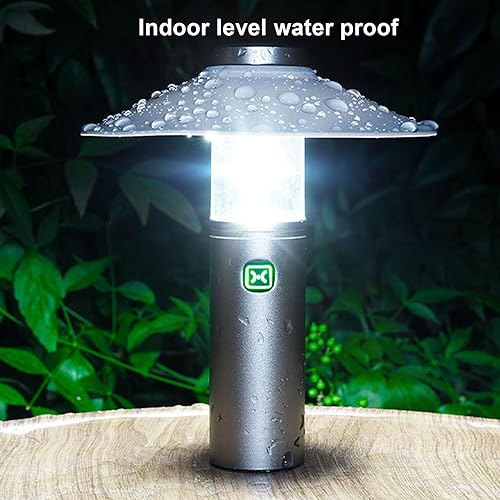 Miniatura 4 de Luqeeg Camping Lantern, 3 in 1 Magnet Outdoor LED Flashlight with Detachable Lampshade 5 Modes Hanging Hook IP65 Water Proof Rechargeable Emergency