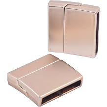 KONMAY 5 Sets 20.0x3.0mm Glue-in Style Flat Magnetic Clasps for Jewelry Making