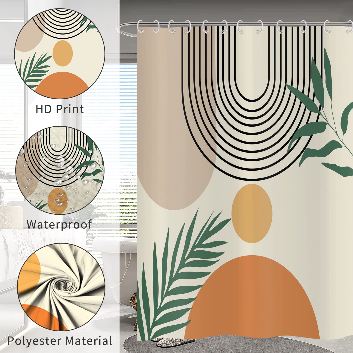 Hnmdmyi Boho Shower Curtain 180x220 - Image 4