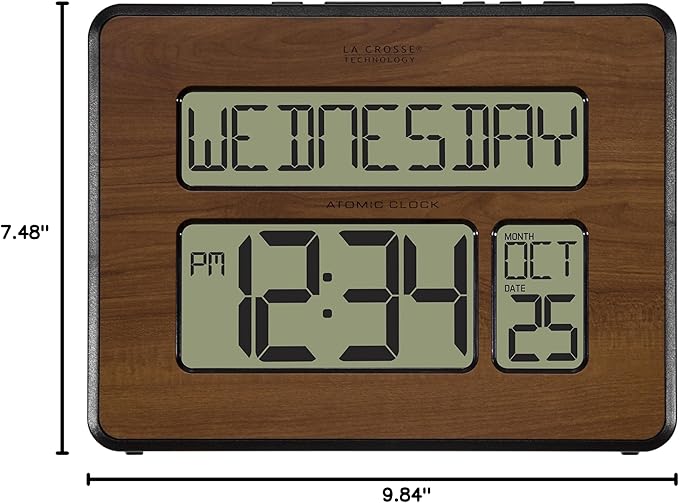 Reloj de Pared Digital Atómico La Crosse Technology 513-1419-WA-INT miniatura 3