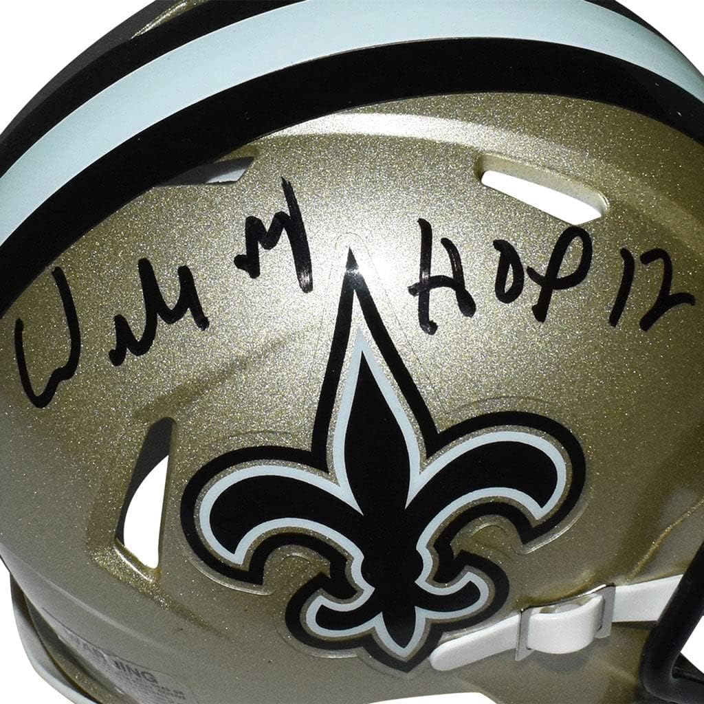 Willie Roaf Autographed New Orleans Saints Mini Speed Helmet - Hand Signed & HSA Authenticated : Collectibles & Fine Art