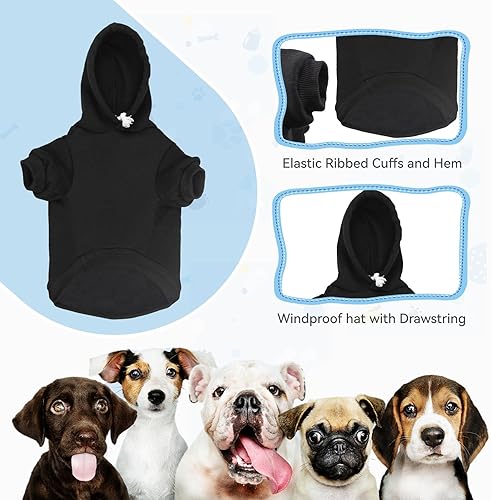 Miniatura 5 de Suéteres para perros grandes, sudadera con capucha para perro, suéter de forro polar cepillado suave para perro, sudadera con capucha para perro con