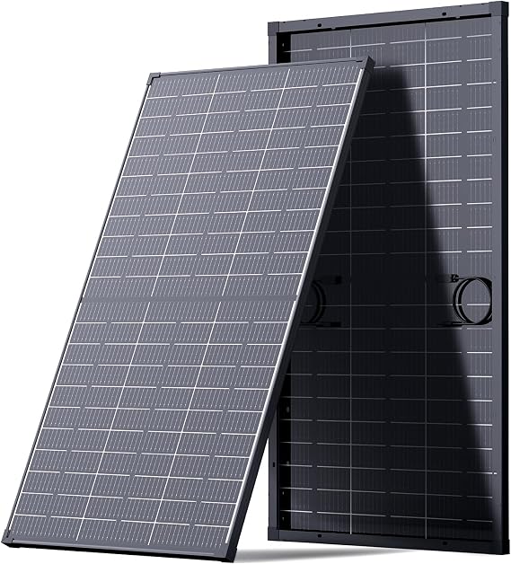 120W Solar Panel,Callsun 120 Watt N-Type 16BB Bifacial Solar Panel, Over 25% High Efficiency Monocrystalline PV Module for 12V Battery System,RV Rooftop Power Station Off-Grid
