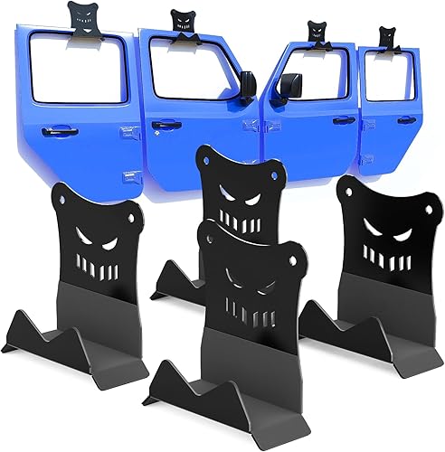 AUH Almacenamiento de puerta para Jeep con forro de goma compatible con Jeep Wrangler JK JKU JL JLU TJ JT Gladiator 1956-2021 montaje en pared de