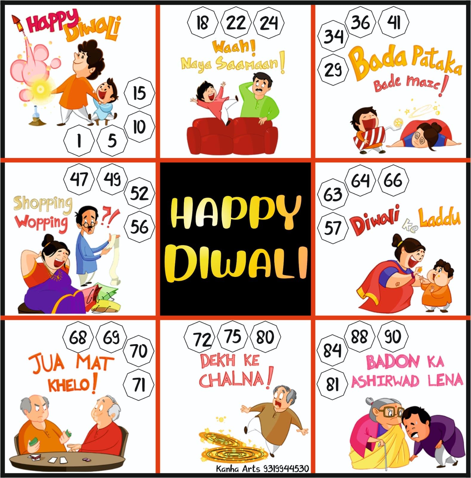 Kanha Arts Diwali Festival Theme Kitty Party Tambola Tickets (18) (B0CN14QF8X) Amazon Price History, Amazon Price Tracker